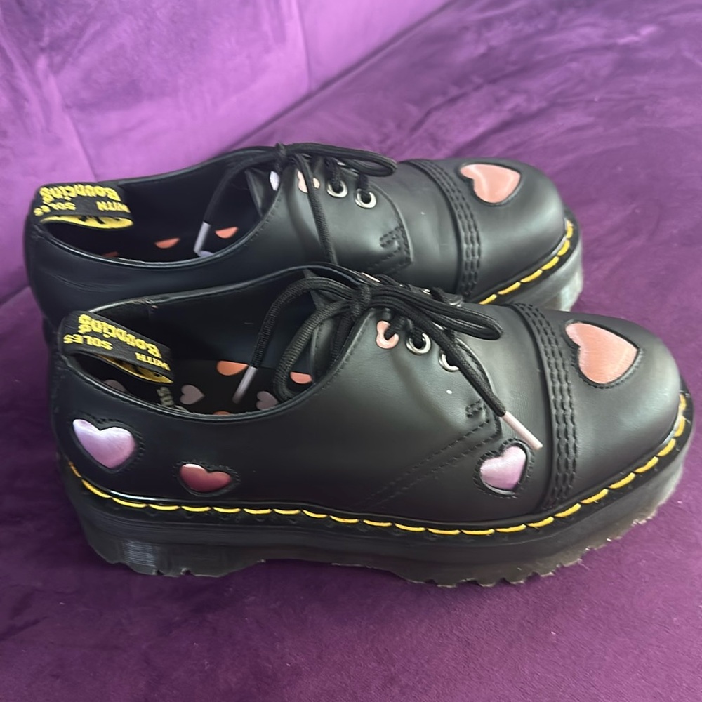 Dr. Martens women’s Black and Purple Shoes - Picture 2 of 3